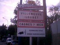 [Photo des panneaux: en sortant de La-Colle-sur-Loup]